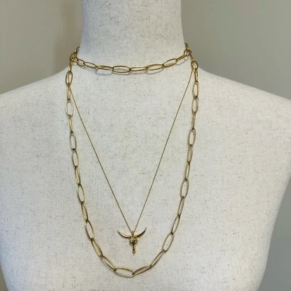 Uncommon James Fighter Longhorn Gold Pendant Necklace - Picture 7 of 11